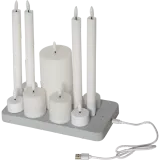 LED Pillar Candle Flamme Charge