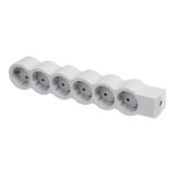 MOES STD SCH 6X2P+E WITHOUT CABLE WHITE/GREY