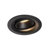 NUMINOS® MOVE DL M, indoor LED recessed ceiling light black/black 2700K 20° rotating and pivoting