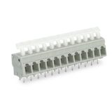 PCB terminal block push-button 2.5 mm² gray