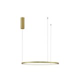 Triac Dimmable Brass Gold Aluminium   & Acrylic  LED 37 Watt 230 Volt   1274Lm 3000K IP20   D: 60 H: 200 cm Adjustable Height