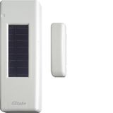 Wireless window/door contact with solar cell and battery pure white glossy