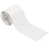 Device marking, Self-adhesive, 18 mm, Cotton fabric, white