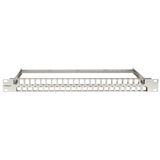 Patchpanel 19" empty for 48 modules (SFB), 1U, stainless