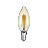 Bulb LED E14 filament candle 4W 400lm 2700K brown