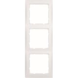 Frame 3gang, S.1, p. white, matt, plastic
