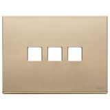 Plate 3Mx3 Flat satin gold