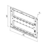 Mounting frame without claws, 2x7M