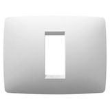 ONE PLATE - IN PAINTED TECHNOPOLYMER - 1 MODULE - SATIN WHITE - CHORUSMART