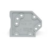 End plate 1.5 mm thick snap-fit type gray