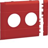 Frontplate 2-gang socket BRA/H/S 120 red