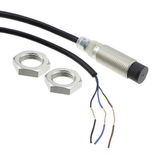 Proximity sensor, inductive, nickel-brass, short body, M12, unshielded