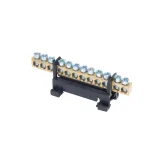 Terminal strip for rail TS 35 phase L 12 black