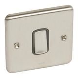 Synergy Authentic 1 gang intermediate switch - 10AX- Brushed Stainless steel