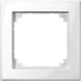 M-SMART frame, 1-gang, polar white, glossy