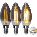 LED Lamp E14 C37 Soft Glow Smoke 3-step memory