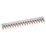 Busbar, 3-Phase, 18 Pin, for 6 Circuit Breakers