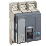 circuit breaker ComPact NS800L, 150 kA at 415 VAC, Micrologic 5.0 trip unit, 800 A, fixed,3 poles 3d
