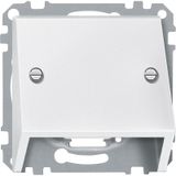 Slanted outlet, polar white, system M