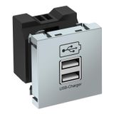 MTG-2UC2.1 AL1 USB charger with 2.1 A charging current 45x45mm
