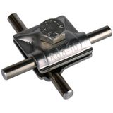 MV clamp StSt f. Rd 8-10mm with hexagon screw