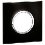 Arteor 1 Gang Surround Plate 2 Module Round Mirror Black