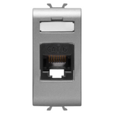 RJ45 SOCKET - CATEGORY 6 - UTP - 1 MODULE - TITANIUM - CHORUSMART