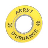 Noodstopetiket 3D ''arrêt d'urgence''