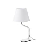 ETERNA CHROME TABLE LAMP WHITE LAMPSHADE