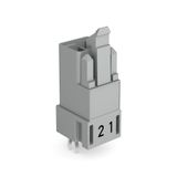 Plug for PCBs straight 2-pole gray
