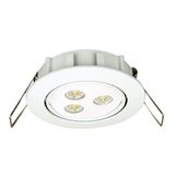 Emerg.lum.DHE 3x1W ERT-LED 3h 230V AC Self C.recessed m