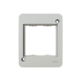 IP40 enclosure, 2 places, 2 modules width with Clamp Grey - Chiara