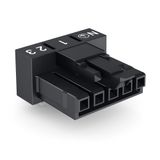 Socket for PCBs angled 5-pole black