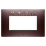 EGO SMART PLATE - IN PAINTED TECHNOPOLYMER - 4 MODULES - COPPER - CHORUSMART