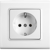 Linnera-Rollina Q C Child Protected Earthed Socket Beige