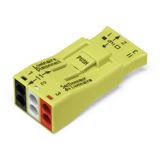 Luminaire disconnect connector 3-pole yellow