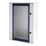 POLYESTER ENCLOSURE WITH TRANSPARENT DOOR FITTED WITH LOCK - 800X1060X350 - IP66 - GRIGIO RAL 7035