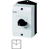 Multi-speed switches, T3, 32 A, surface mounting, 3 contact unit(s), Contacts: 6, 60 °, maintained, With 0 (Off) position, 2-0-1, Design number 7
