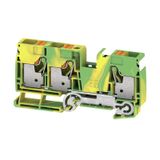 PE terminal, PUSH IN, 16 mm², Green/yellow