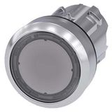 Pushbutton, 22 mm, round, metal, shiny, clear, pushbutton, flat momentary...3SU1050-0AB70-0AA0-Z Y15