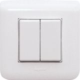 Wireless 2- or 4-way pushbutton 45x45mm Belgium, without frame, legrand white, without battery and wire