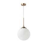 Opal Glass   Brass Metal   LED E27 1x12 Watt 230 Volt  IP20 Bulb Excluded  D: 25 H: 120 cm Adjustable height