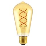 LED Filament Bulb - Classic ST64 E27 5W 250lm 1800K Gold 330°  - Dimmable