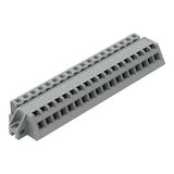 1-conductor female connector, angled CAGE CLAMP® 2.5 mm² gray