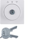 Centre plate lock key switch blinds imprint Berker Q.x polar white