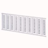 Allen-Bradley 1492-M6X5V1-50 1492 Terminal Block Accessories Snap-In Individual Marker Card, 6 mm x 5 mm, Vertical Text, 1-50, Repeat Sequence Printing