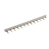 Comb type busbar,1-p,16mmý,bridge type 80A,pitch18mm,1m long