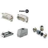 Industrial connectors (set), Series: HE, PUSH IN, Size: 6, Number of p