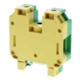 Ground DIN rail terminal block with screw connection for mounting on T