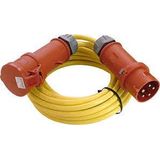 'CEE-cable extension for construction site 16A / 11 Kw 10m AT-N07V3V3-F 5G1,5 yellows'
